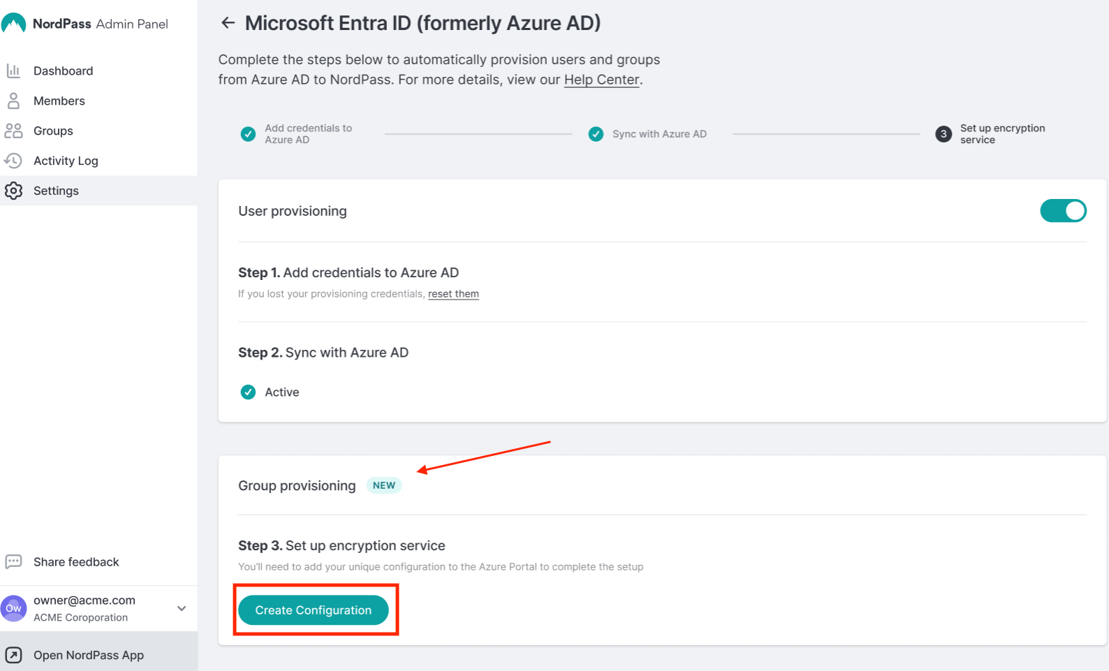 Group provisioning setup with Microsoft Entra ID (formerly Azure AD) –  NordPass