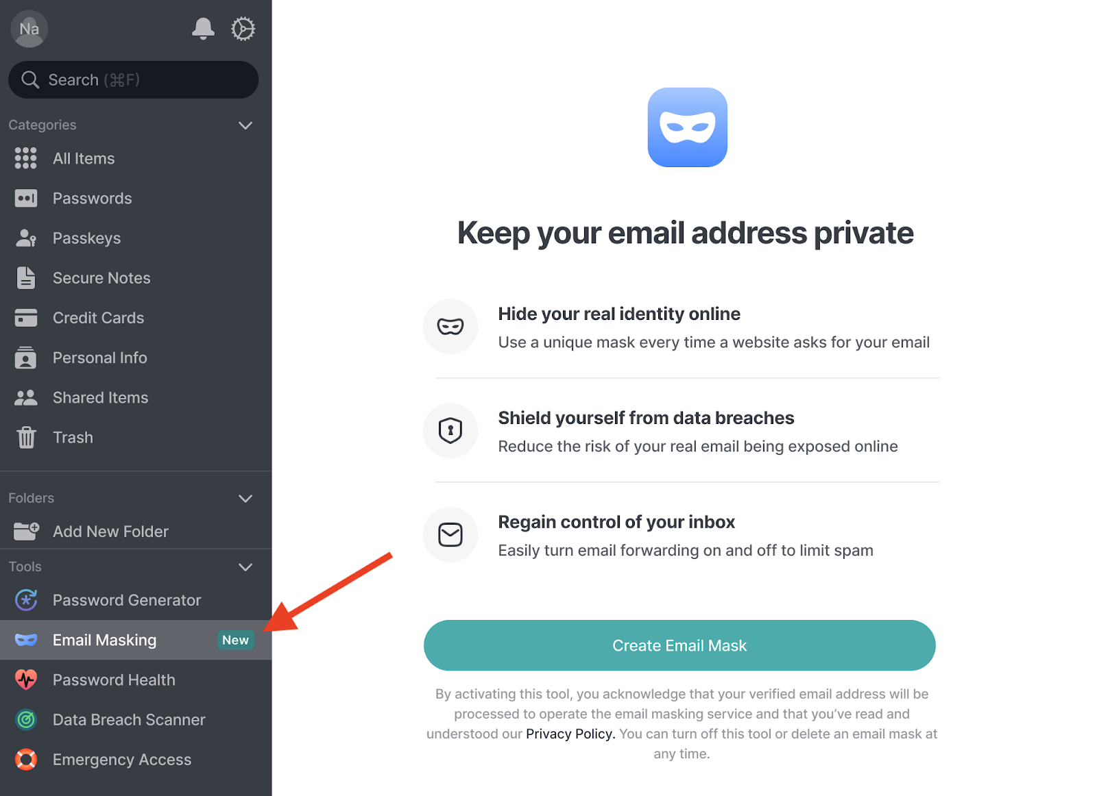 Email Masking NordPass