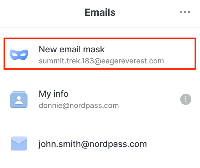 Email Masking NordPass