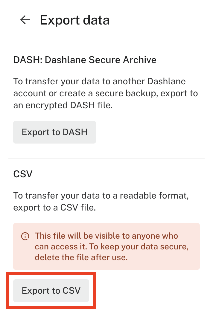 How to export passwords from dashlane nordpass