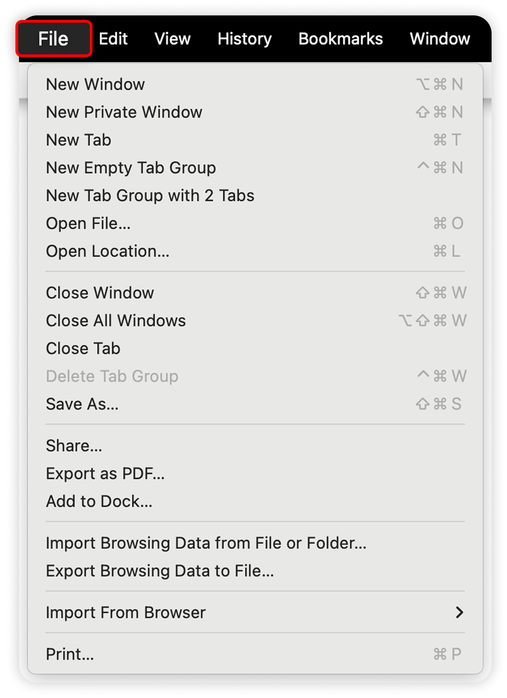 View of Safari browser, the file button is highlighted.png