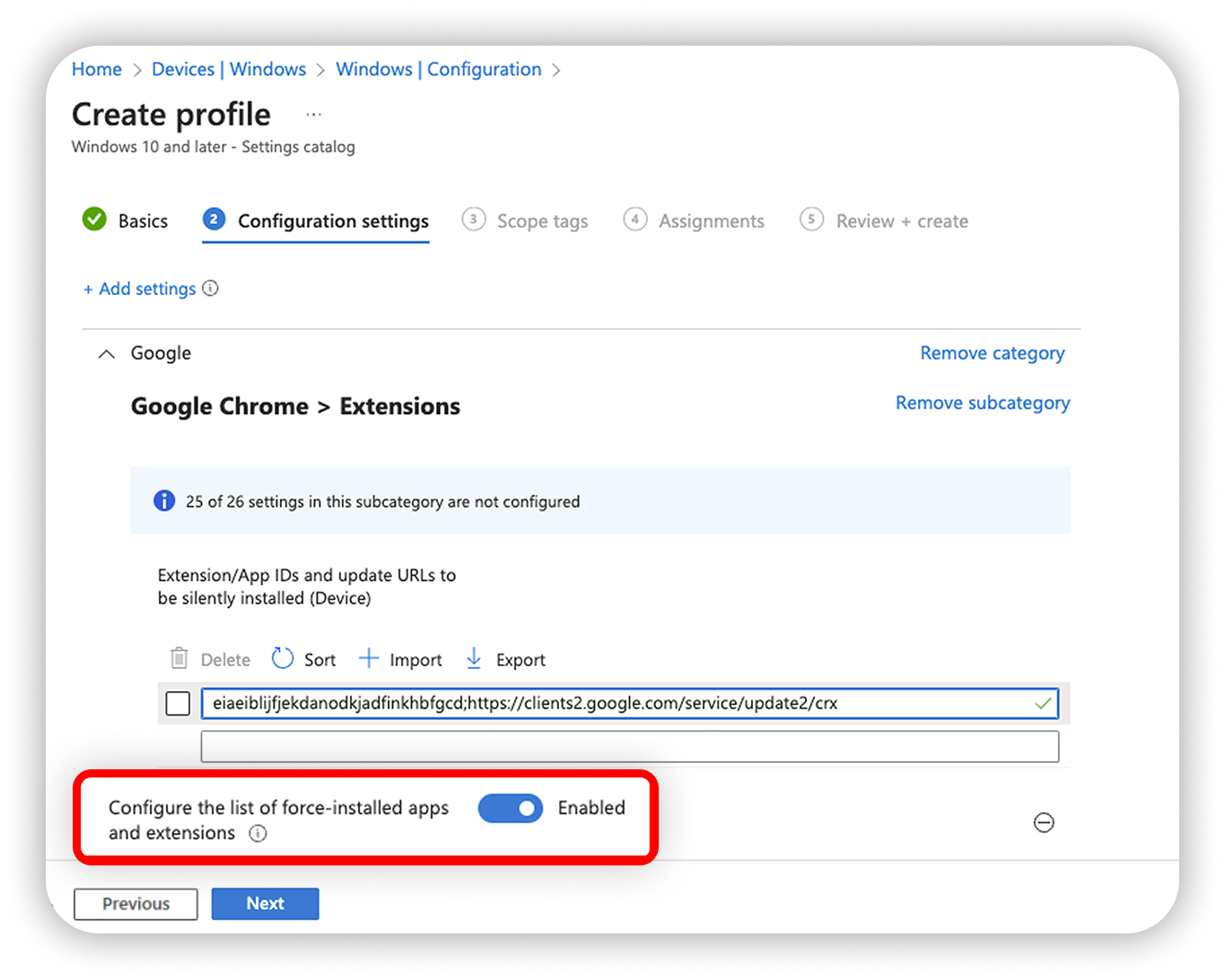 View of MI config settings section, toogle button is highlighted.png
