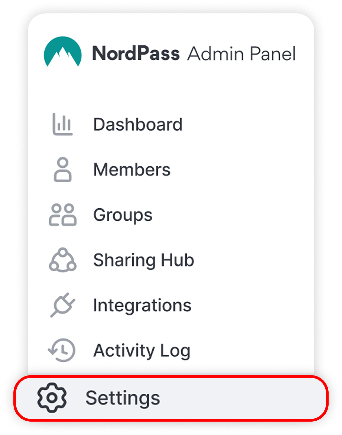 In NordPass Admin Panel click Settings button.png