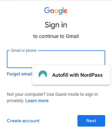 nordpass autofill not working chrome