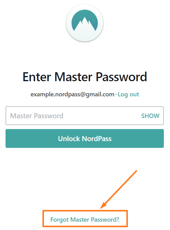 forgot avast master password