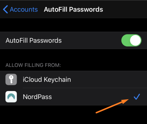 nordpass autofill