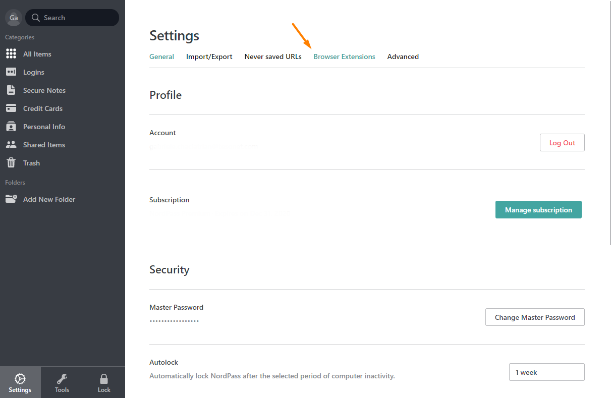 Adding the NordPass browser extension NordPass