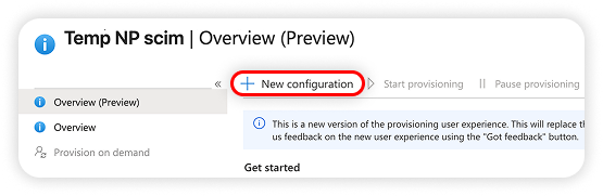 View of Microsoft Entra app overview, new configuration button is highlighted.png